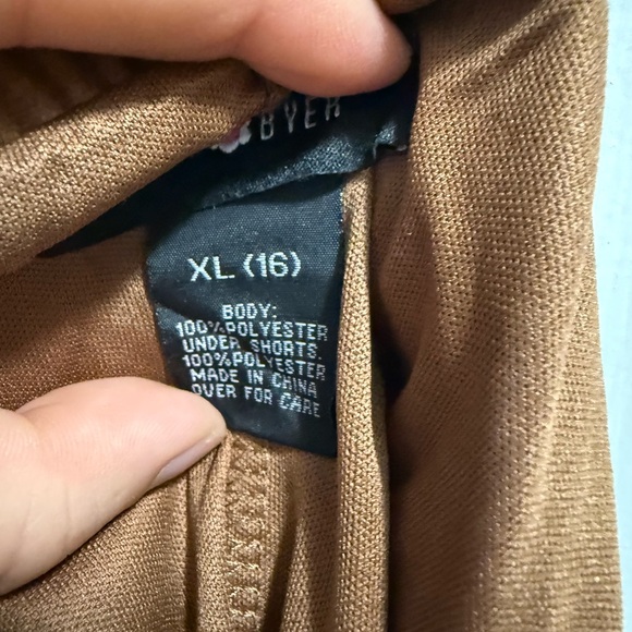 Amy Byer Brown Floral Embroidered Skirt - Picture 4 of 4